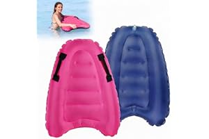 Inflatable Surfboard with Handles, Summer Water for Beach Pool, Safe Floating Surf Mat for Swimming Learn to Surfing Water Fu