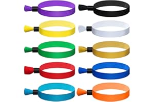 100PCS Disposable Cloth Wristbands for Events, BetterJonny Adjustable Cloth Event Wristbands Colored Wrist Bands Bracelets fo