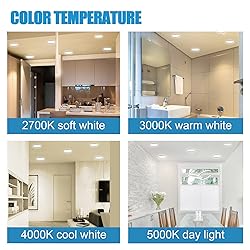 ECOELER 10 Pack 6 Inch LED 3000K Dimmable Flush