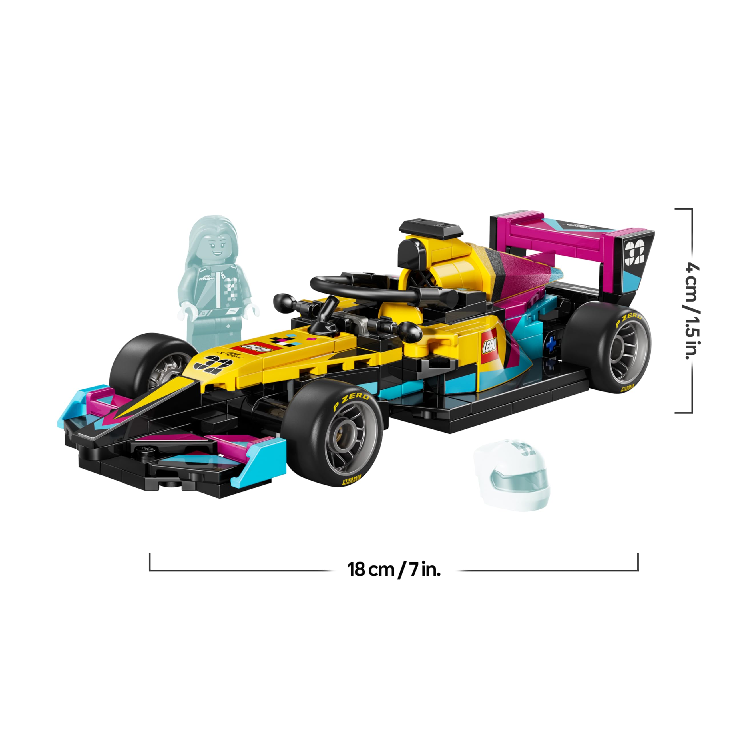LEGO Speed Champions F1 ACADEMY Rennwagen - Spielzeug Modellauto - Mit Formel 1 Rennfahrerin Minifigur - Geschenk für Mädchen, Jungen & Erwachsene Fans ab 10 Jahren - 77258 5