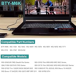 BTY-M6K Battery Compatible with MSI Stealth Pro