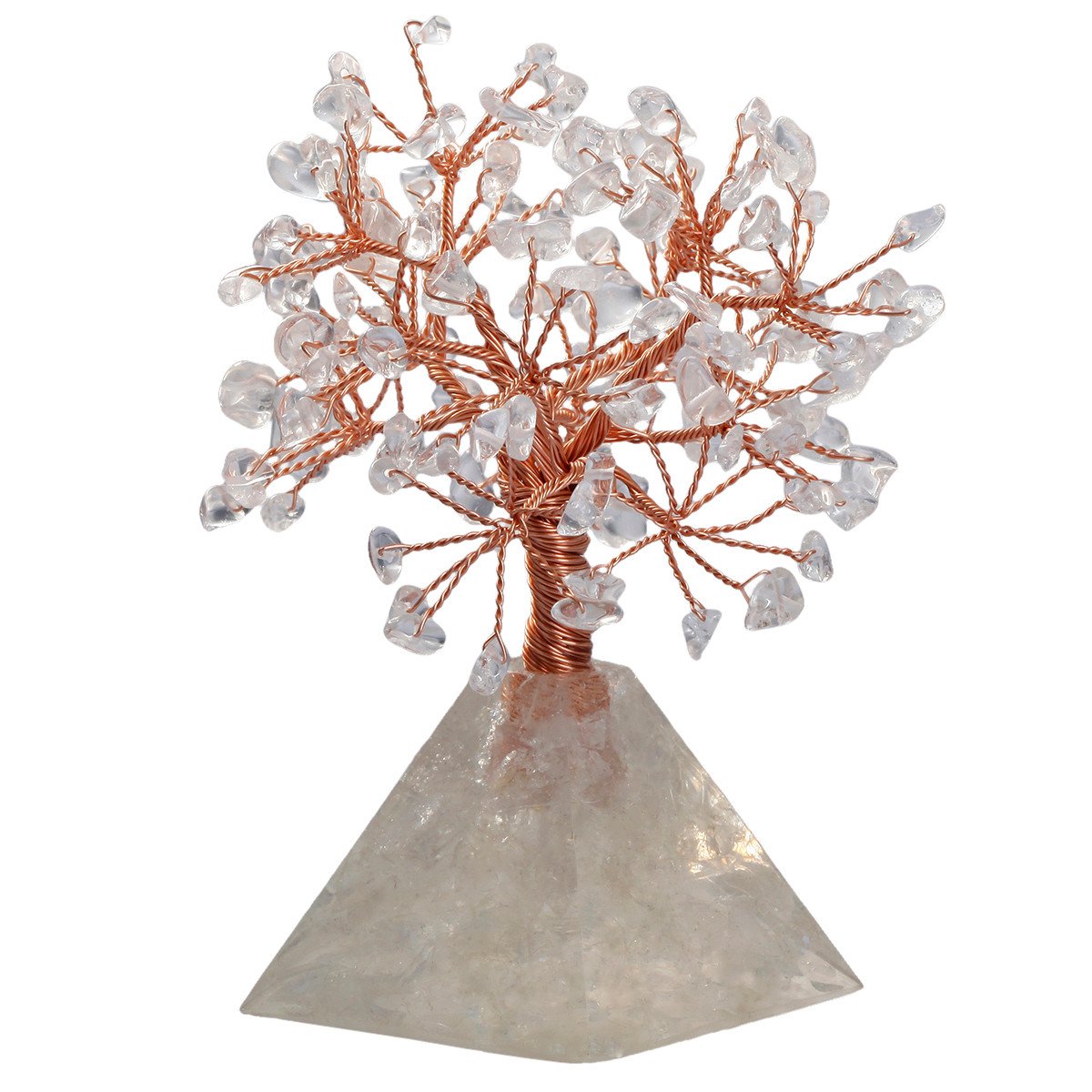 Nupuyai Reiki Healing Rock Crystal Tree with Gift Box, Fengshui Bonsai Money Tree Figurine Ornament for Good Luck and Wealth