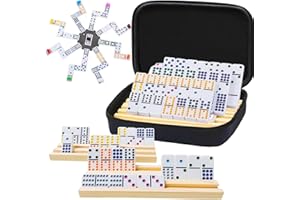 BATURU Mexican Train Dominoes Set for Adults, Double 12 Dominos Set with 91 Tiles, Board Games for Family Game, Stcoking Stuffers for Kids Adults, White Elephant Gifts for Adults, Gifts for Men, Women