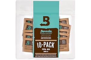 Boveda 72% Two-Way Humidity Control Packs For Storing Up to 5 Items – Size 8 – 10 Pack – For Small Wood & Leather Travel Case