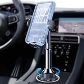LISEN Cup Holder Phone Holder [No Shaking] Cell Phone Cup Holder for Car, Phone Mount One-Step Height Adjust Universal 360&deg; Adjustable for iPhone 18 Pro Max 17 16 15 14 Samsung All 4-7'' Phone