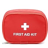 Faylapa Mini Empty First Aid Bag, 6.29x4.72 inches Travel Essentials Medical Pouch Bag for Travel, Home, Office, Vehicle, Camping, Outdoor (Bag Only)