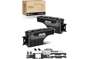 YHTAUTO Set of 2 Truck Bed Storage Tool Box Lockable Compatible with 2017-2023 Ford F-250/F-350 Super Duty, 6.9FT Bed Model, 