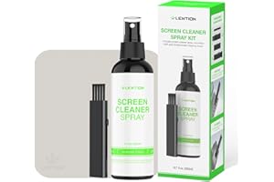 LENTION Screen Cleaner Spray and Wipe Kit - 200ml Large Bottle + Microfiber Cloth & Brush -Glasses Cleaner Kit for Camera Len