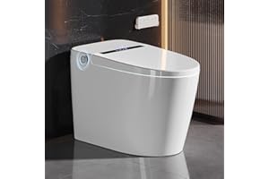 DeerValley Smart Toilet with Bidet Built in - Powerful Auto Flush, Auto Open/Close Lid, Heated Seat & Instant Warm Water Bidet, LED Display, Deodorization, 12" Rough-In, DV-1S0159-V3