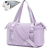 MAXTOP Women's Gym Yoga Duffle Bag with Shoe Pouch,Multi-Purpose Overnight Travel Bag for Gym,Work, Dance, Sports