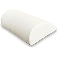 Deluxe Comfort Half Moon / Cylinder Memory Foam Pillow - Back and Knee Pain Relief - Bed Pillow, Firm - White, (HCMF-001-02)