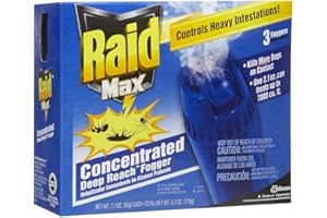 SC JOHNSON Raid Max Fogger, Insect Killer for Mosquito, Ant, Roach, Spider, Flea, for Indoor Use, 2.1 oz, 3 Count (Pack of 1)