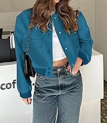 Modegal Women's Fall Varsity Bomber Jackets Long