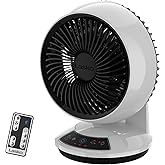 Lasko Whirlwind Orbital Motion Air Circulator Table Fan, 3 Speeds, Timer, Dark Mode, Remote Control for Small and Medium Sized Rooms, White, A12557