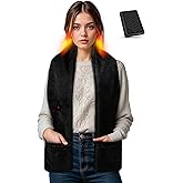 Genovega Heated Fur Scarf for Women Unique Valentine Gifts with 6000mAh Portable Battery Intelligent Rechargeable