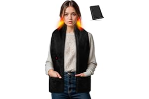 Genovega Heated Fur Scarf for Women Unique Christmas Gifts with 6000mAh Portable Battery Intelligent Rechargeable