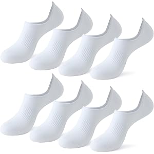 Loucey 12-18 Packs No Show Socks Invisible Socks Men Women Cushioned Low Cut Ankle Sock for Running Gym Hiking (6-9 Pairs)