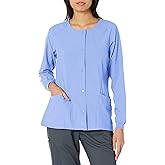 WonderWink W123 Women’s Crew Neck Warm-Up Jacket — Ceil Blue, Small