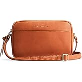 S-ZONE Crossbody Bags for Women Top Grain Leather Shoulder Handbags Camera Bag Purse Adjustable Strap Travel Daily Gift