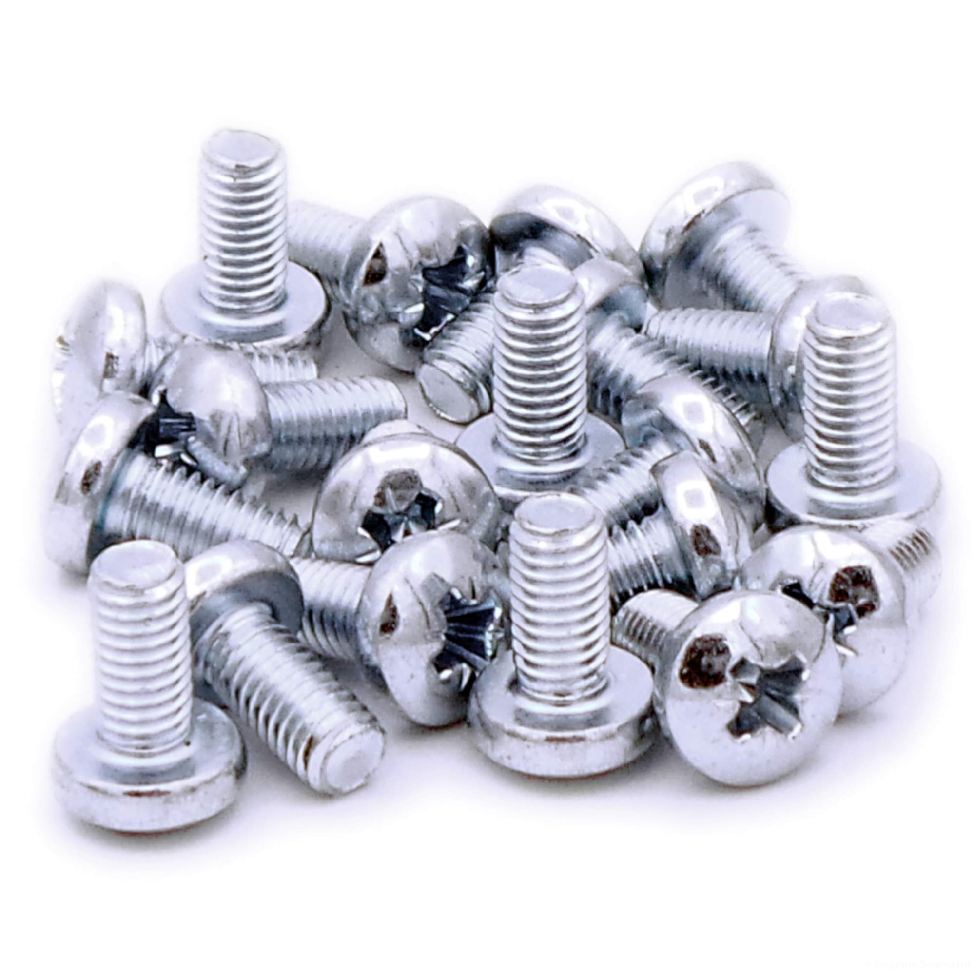 M5 (5mm x 10mm) Pozi Pan Machine Screw (Bolt) - Steel (Pack of 20) — image 1