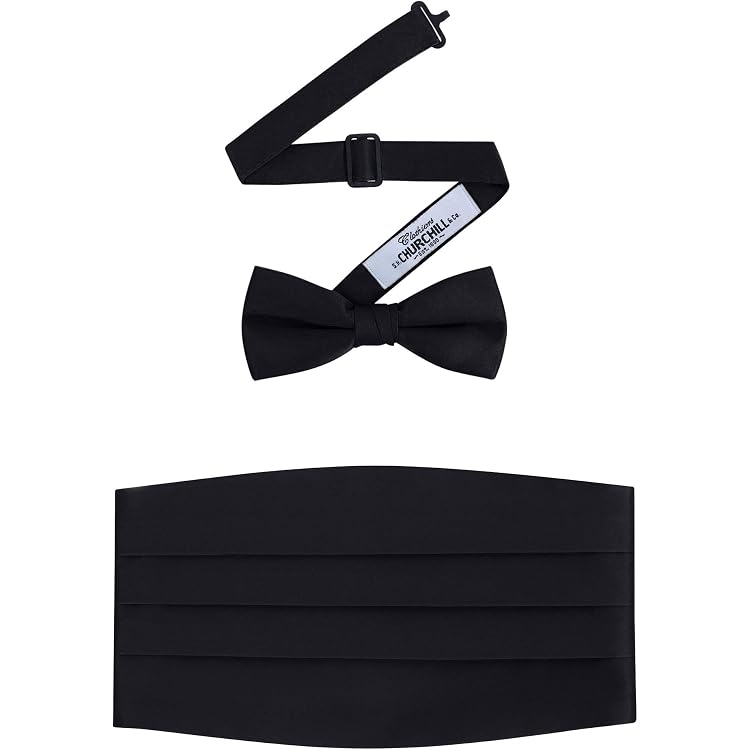Freemasons Cummerbund Set – Navy & Gold Masonic Bow Tie & Pocket Square, Adjustable