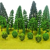 25Pcs Miniature Trees Model Trees for Handcrafts and Train Scenery | 0.98-5.12inch mixed mini trees, DIY crafts dioramas model trains and creative landscape designs