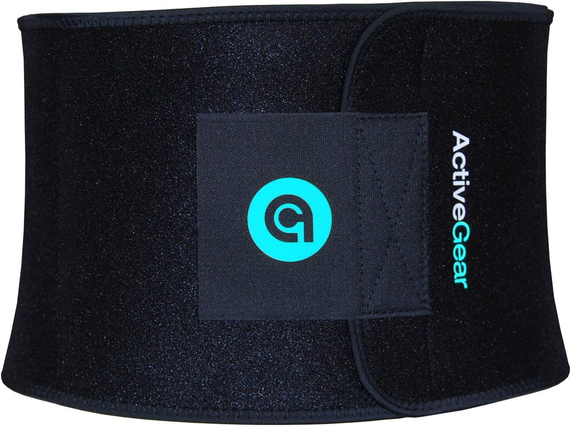 ActiveGear Waist Trimmer Belt Slim Body Sweat Wrap for Stomach and Back Lumbar Support: Sports & Outdoors