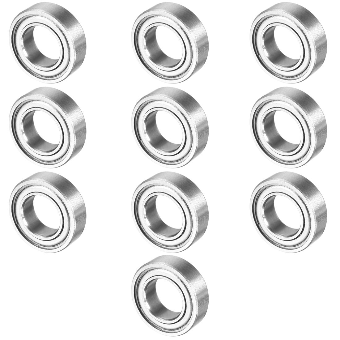 Sourcingmap 10pcs MR137ZZ 7mmx13mmx4mm Double Shielded Miniature Deep Groove Ball Bearing
