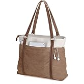Women's Work Bag with Laptop Compartment Zipper Pockets Teacher Totes Purse