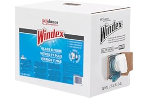 SC JOHNSON PROFESSIONAL Windex Glass & Surface Cleaner, Streak Free Shine, Blue, 5 Gallons
