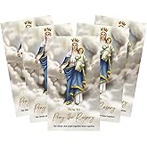 Needzo How to Pray the Rosary Trifold Card - Inspirational Guide, 5.5 Inches (Pack of 5)