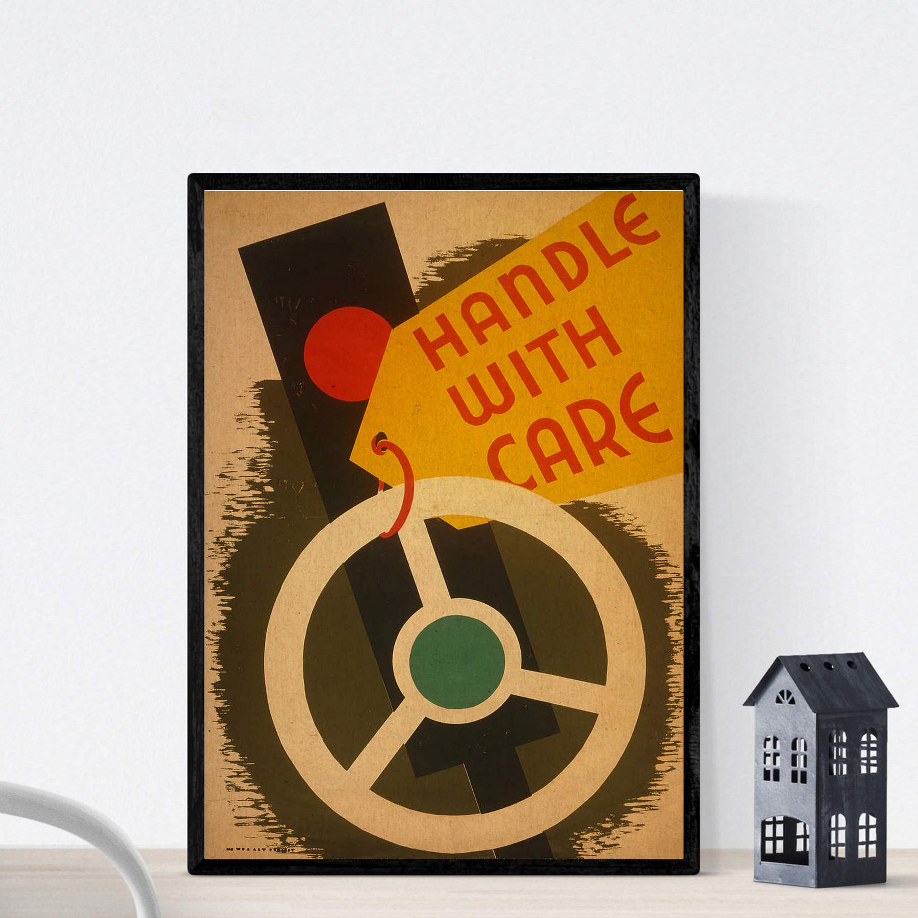 Nacnic Vintage Poster Educational vintage poster drive carefully. A4 size