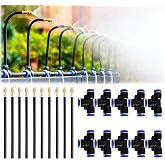FUJINIRRI Garden Drip Irrigation System Kit Fittings, Automatic Lawn Watering Equipment Accessories with Pneumatic Tee Connection (nozzles)