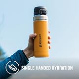 STANLEY 1.06L Quick Flip Stainless Steel Water Bottle Saffron Cold 18h Leakproof view 7