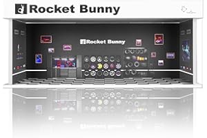 Saichotoy Display Case for Hot Wheels: Stackable Parking Garage for 1/64 Scale Matchbox Toy Car, FoamBoard Storage for Monster Trucks with LED Light and Acrylic Cover, 2025 Upgraded Rocket Bunny