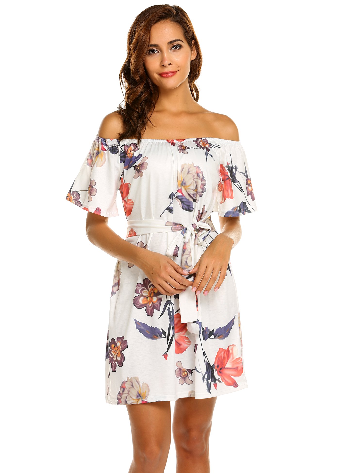 dress with belt on shoulder