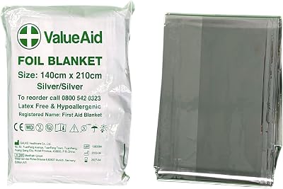 Value Aid Adults Foil Blanket Emergency Thermal Blanket