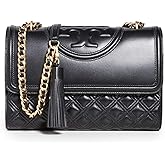 Tory Burch Women's Fleming Convertible Shoulder Bag, Black, One Size