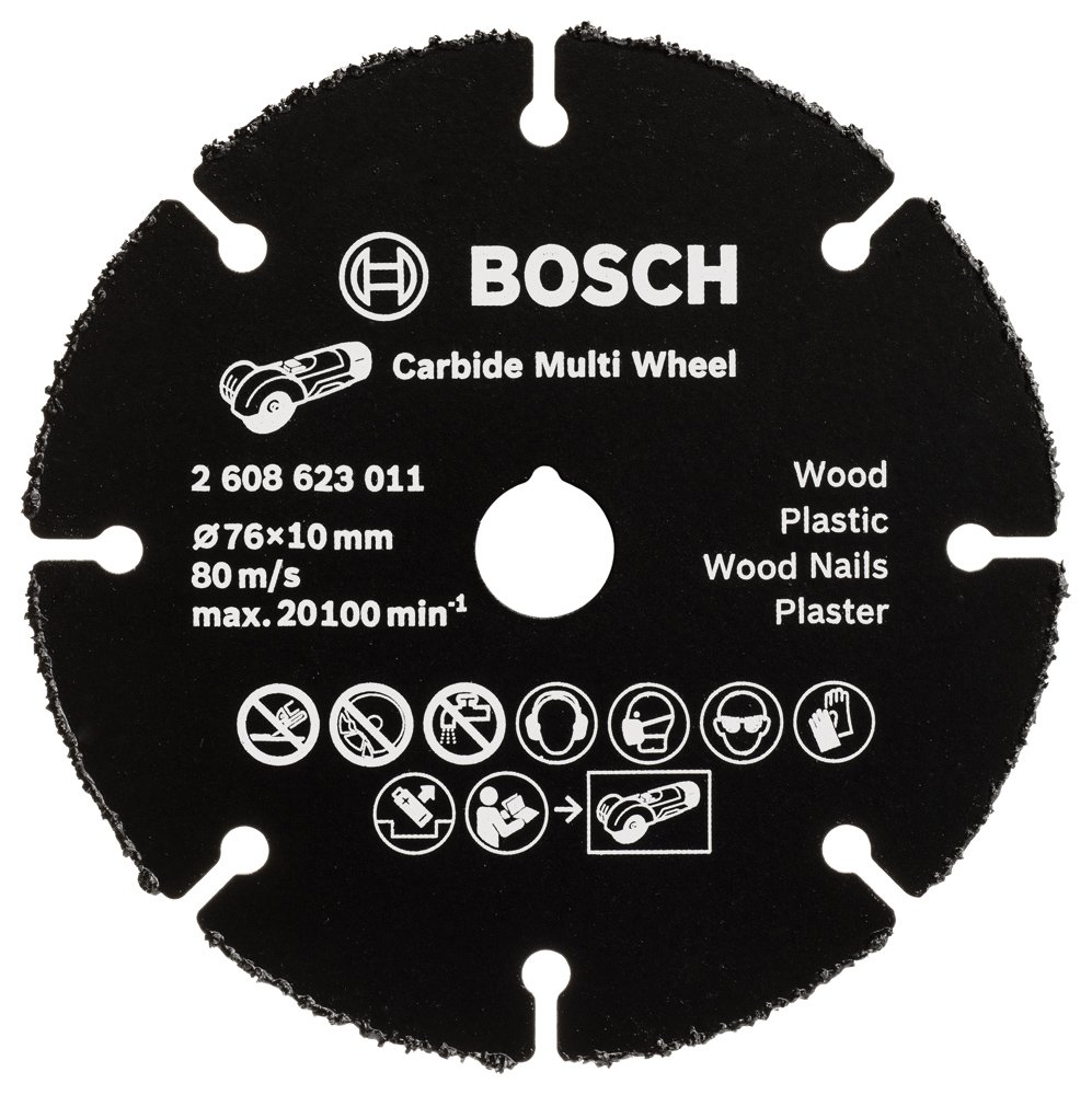 Bosch Professional 1x Tungsten Carbide Multi Wheel Cutting Disc (Multi Material, Ø 76 mm, Accessories for Angle Grinder)