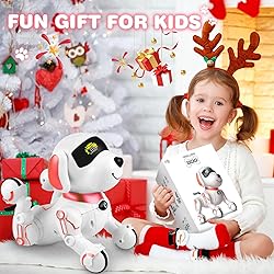 Chridark Remote Control Robot Dog Toy for Kids 5-7