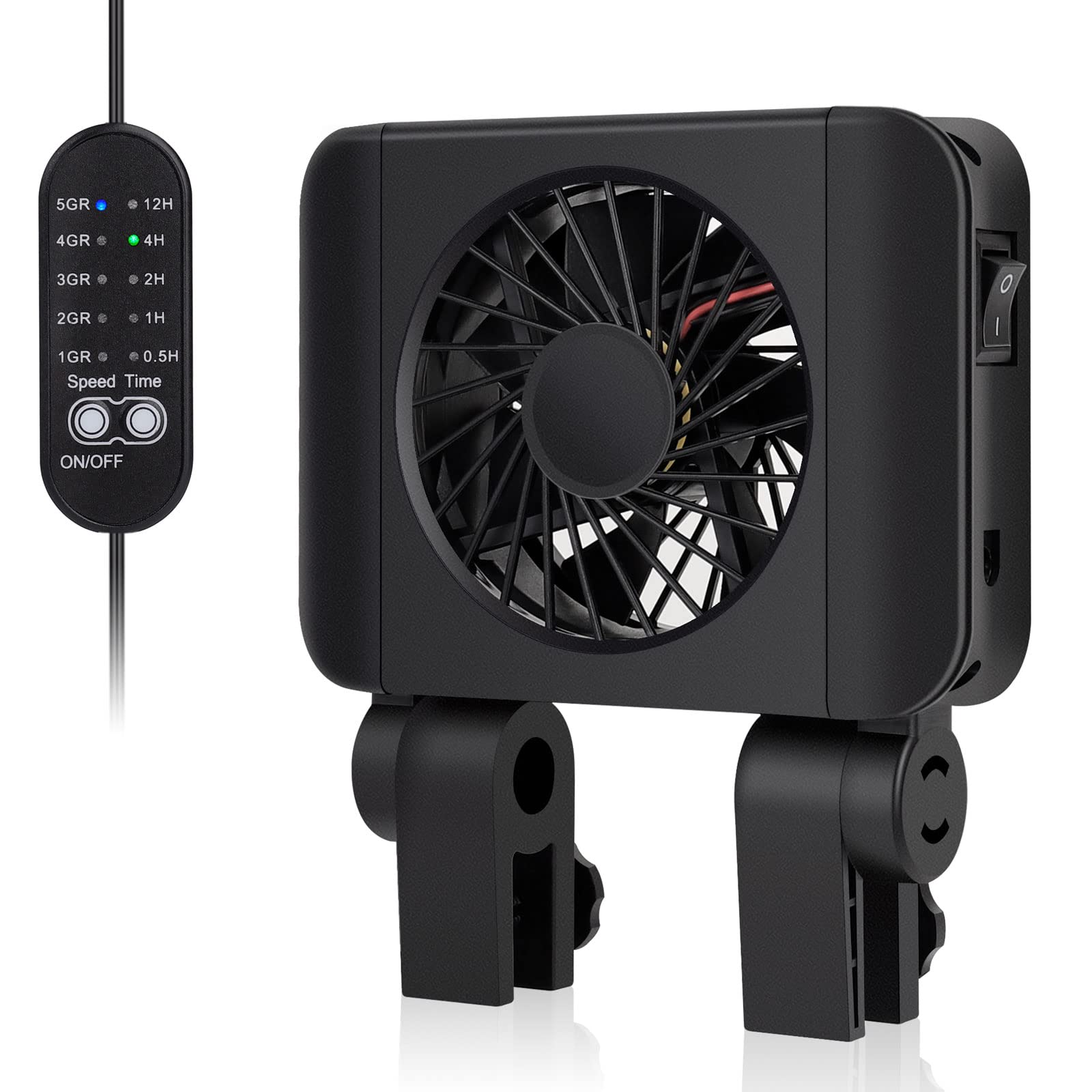 hygger Aquarium Chillers Fan, Fish Tank Cooling Fan,Quiet Aquarium Cooling Fan Equipment with Adjustable Speed Controller, Suitable for Up to 30cm Freshwater Saltwater Tanks(1-Fan Head)