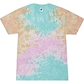 Colortone 100% Cotton Reactive Tie Dye T-Shirt for Women and Men, X-Large, Snow Cone