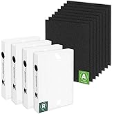 HPA100 Replacement Filters for Honeywell Air Purifier,Compatible with HPA100,HPA094, HPA104, HPA105 HPA3100, HPA5100,4 True HEPA R Filter + 8 Activated Carbon Pre-Filter A,Part No. HRF-ARVP100