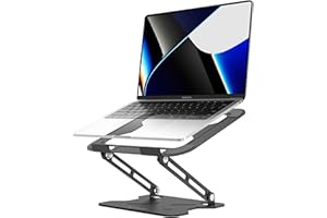 NTMY Portable Laptop Stand,Adjustable Laptop Stand,Folding Laptop Stand,Laptop Stand for Desk for Laptops up to 16 Inches MacBook air pro, Acer,Lenovo,Dell Notebook(Black)