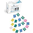 OfficeGoods No Slip Clip Refills - Binds Up to 50 Pages - Reusable - Works with No Slip Clip Dispenser - 50 ct Box Each Small & Large - 100 ct Total - Multicolor