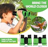 Zinbo Kids Binoculars with Compass Magnifier Set Green 3-8 yrs view 2
