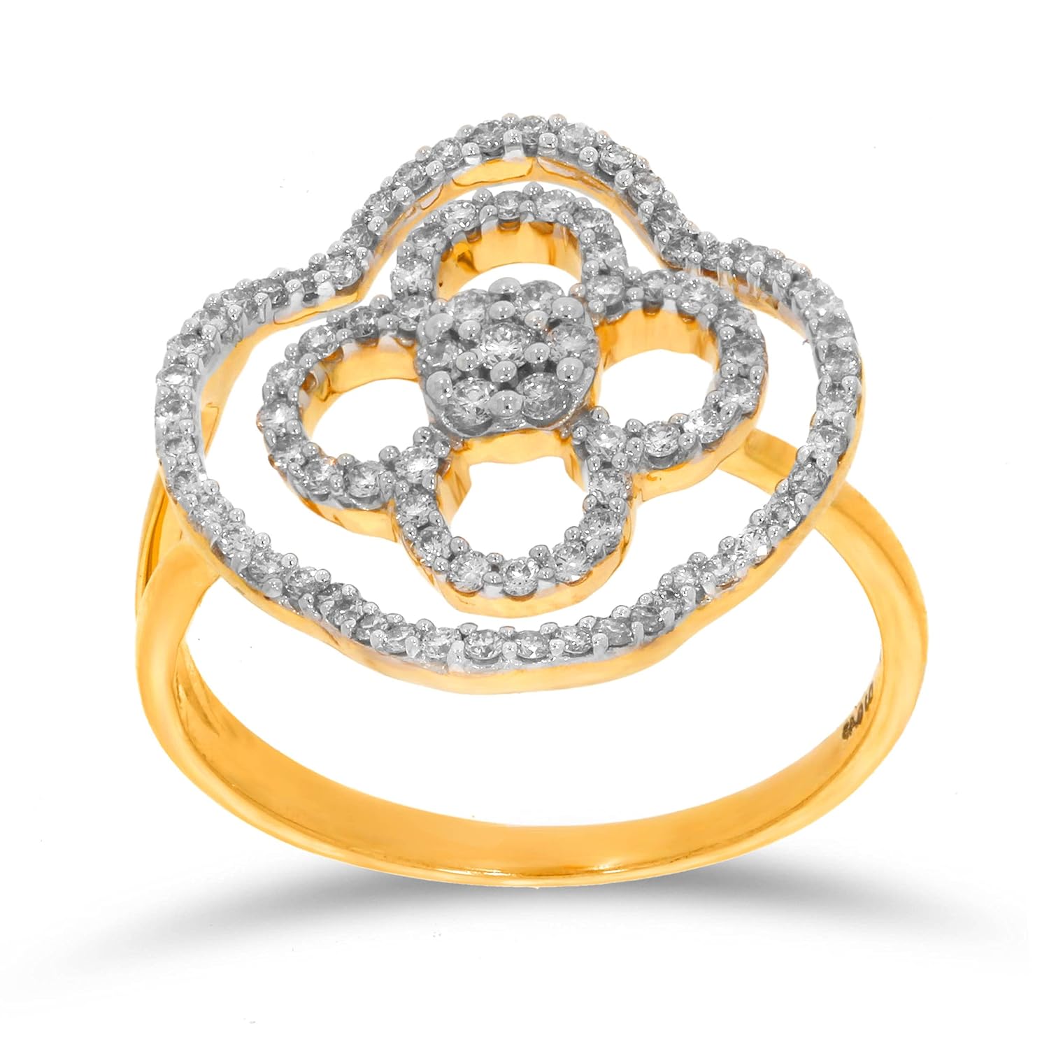 Buy Senco Gold & Diamonds Curvaceous Bloom Diamond Ring at Amazon.in