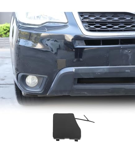 Black Front Bumper Tow Eye Hook Cover Cap For Subaru Forester 2017-18