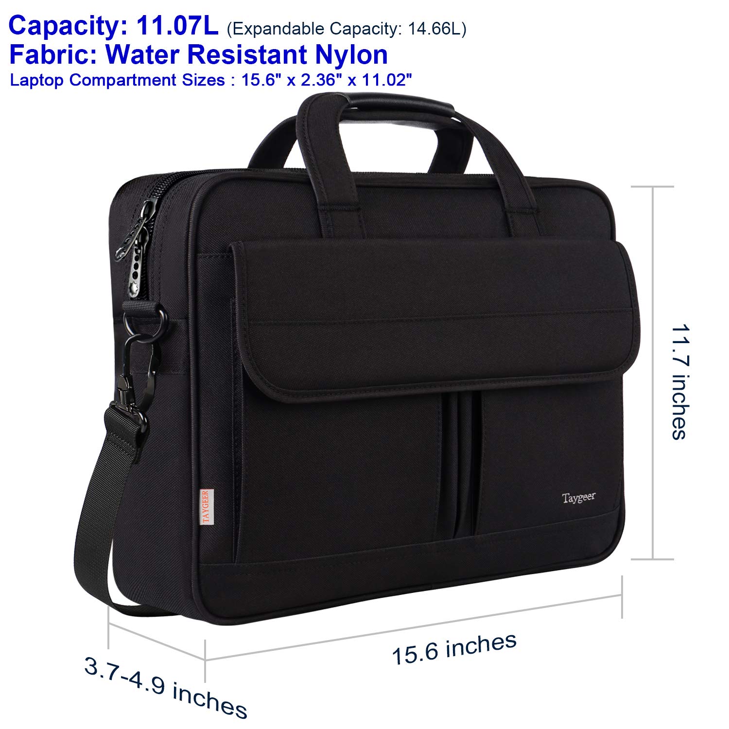 Taygeer Laptop Bag 15.6 Inch, Business Briefcase for Men Women, 15inch