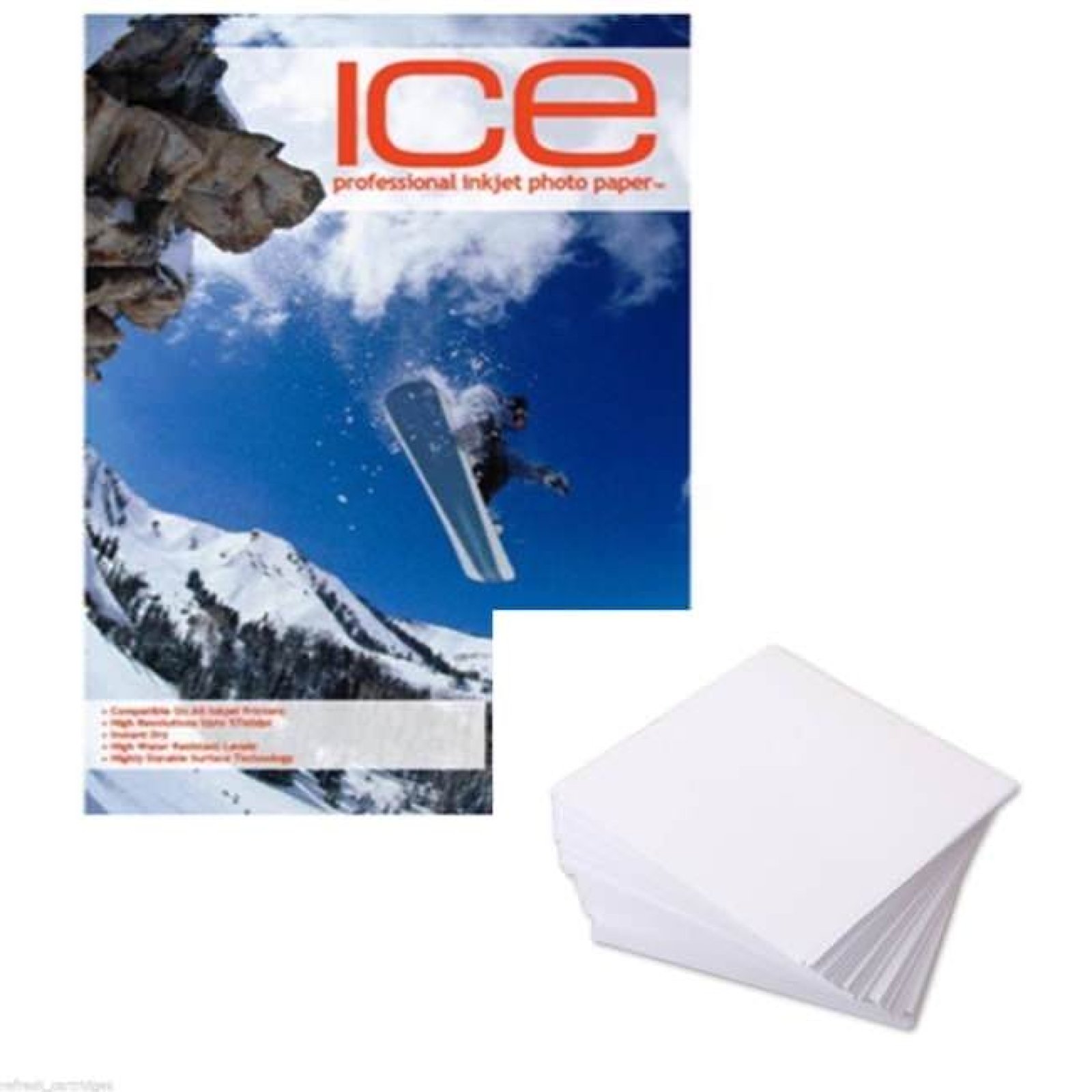 25 x ICE A4 Gloss Inkjet Photo Printing Paper - 210gsm - Professional Premium Photographic Paper